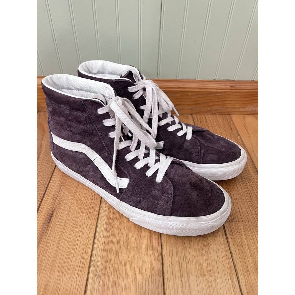 VANS SK8-Hi Suede Skate Purple High Top HEIQ Eco Dry Mens 9 Women's 10.5
